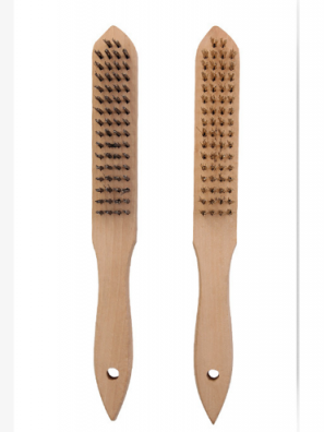 Steel Brush with wood handle