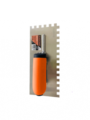 Plastering trowel with teeth